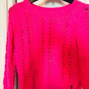 Hollister- Cable Knit- PINK Sweater XS